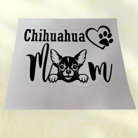 Chihuahua Mom Vinyl Decal - Cute Sticker for Trucks, Laptops, and Windows - Picture 2 of 5